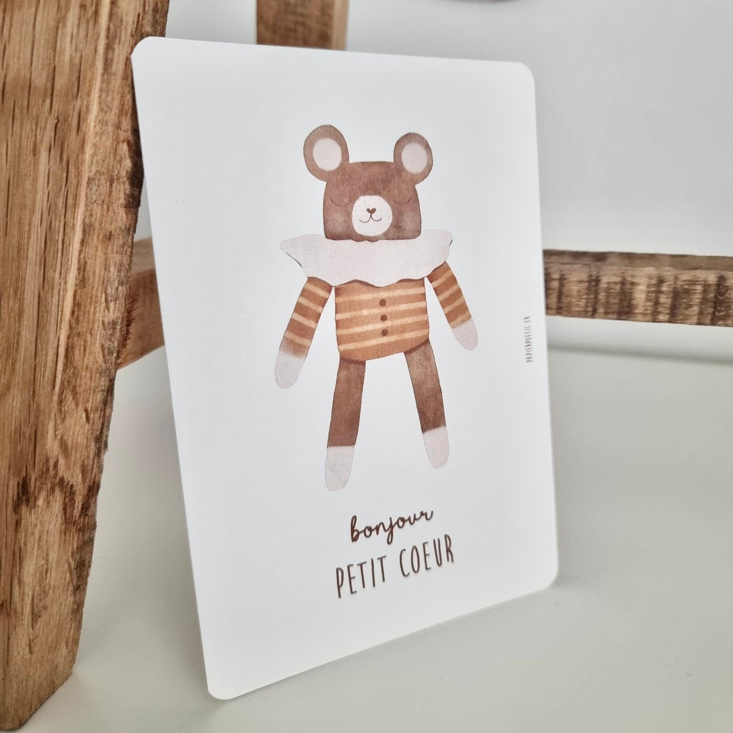 Carte Bonjour petit coeur
