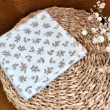 Lingette lavable | Fleurs vertes