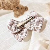 Barrette noeud papillon | Vintage rose poudré