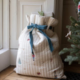 Hotte de Noël | Velours bleu