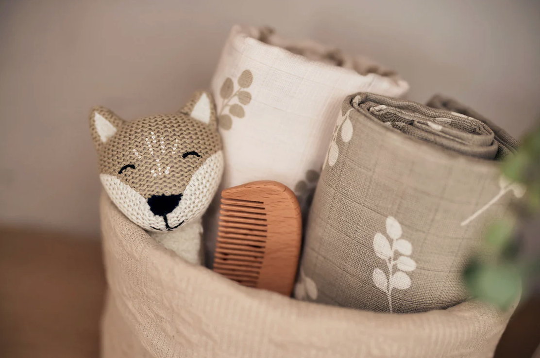 Langes gaze de coton | 115cm | Twig Olive Green
