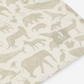 Langes gaze de coton | 70cm | Animals Olive Green
