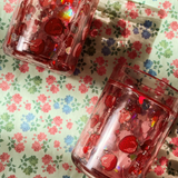 Verres à paillettes | Fraises