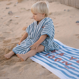 Serviette de plage | Rayures bleues