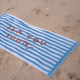 Serviette de plage | Rayures bleues