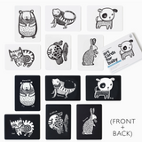 Cartes noir & blanc | Animaux