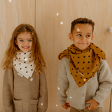 Foulard | Gaze coeurs camel