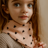 Foulard | Gaze coeurs rose