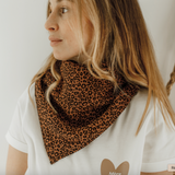 Foulard | Gaze léopard marron