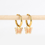 Lot de 2 charms | Glitter butterfly