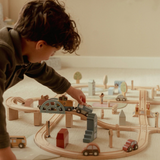 Circuit de train en bois XXL