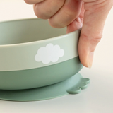 Coffret premier repas ventouse | Happy clouds - vert