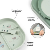 Coffret repas ventouse | Tiny farm vert