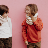 Snood | Gaze beige petits coeurs