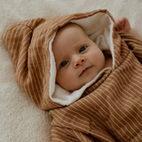 Poncho de bain | Gaze rayures fines