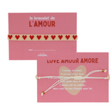 Bracelet en perles | Crème / Rouge