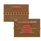 Bracelet en perles | Or / Rouge