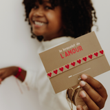 Bracelet en perles | Or / Rouge