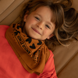 Foulard | Coeurs marron