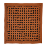 Foulard | Coeurs marron