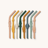 Lot de 8 pailles en silicone