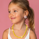 Boucles d'oreilles à clip | Fleurs violette