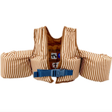Gilet de natation avec brassards | Rayures marron