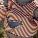 Gilet de natation avec brassards | Rayures marron