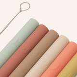 Lot de 6 pailles en silicone