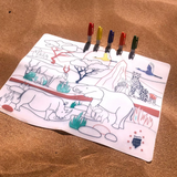 Coloriage réutilisable | Set de table Savane