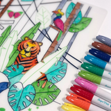 Coloriage réutilisable | Set de table Jungle
