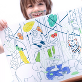 Coloriage réutilisable | Set de table Jungle