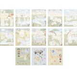 Cahier de stickers à numéros | Rosa Safari Friends