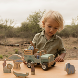 Voiture de safari en bois