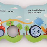Livre petits véhicules sonores | Camion de pompiers