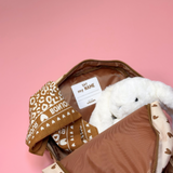 Sac à dos | Coeurs marron fond beige