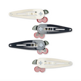 Lot de 4 barrettes | Cerise
