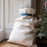 Hotte de Noël | Velours bleu