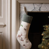 Chaussette de Noël | Velours vert