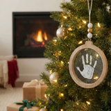 |PRÉ-COMMANDE| Boule de Noël empreinte | Transparente