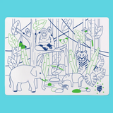 Coloriage réutilisable | Set de table Jungle