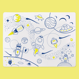 Coloriage réutilisable | Set de table Dans l'espace