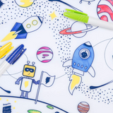 Coloriage réutilisable | Set de table Dans l'espace