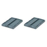 Lot de 2 boîtes de rangement | Bleu