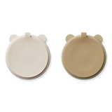 Lot de 2 assiettes | Beige