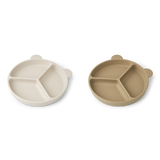 Lot de 2 assiettes | Beige