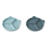 Lot de 2 assiettes | Bleu