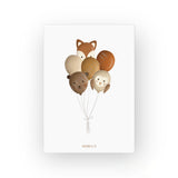 Carte | Ballons animaux d'automne