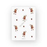 Carte de Noël | Biche en patins