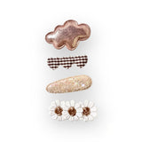 Lot de 4 barrettes | Rose